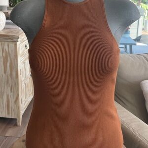 Madewell Rust Ribbed Tank Top